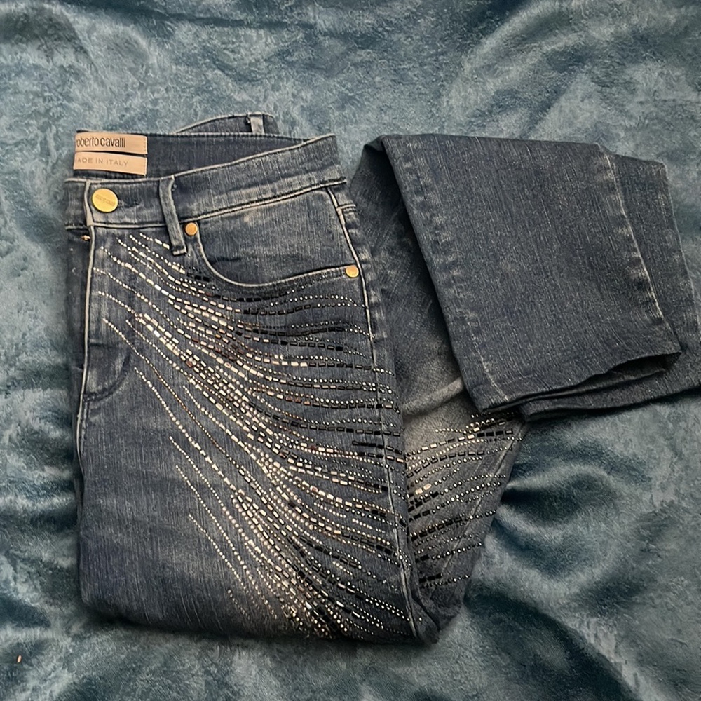 Roberto Cavalli Embellished Jeans